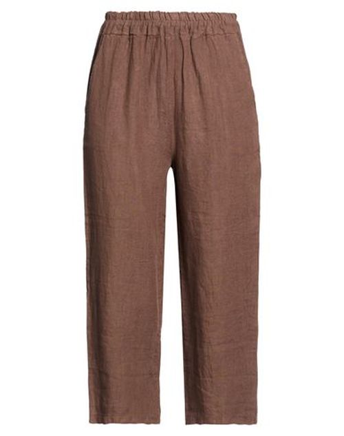 Woman Pants Chocolate brown Size 1 Linen