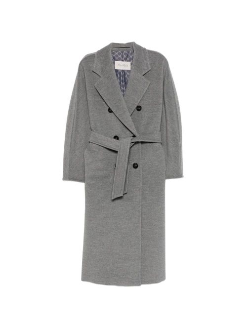 Tailored Embellished Oversized Wool-Cashmere Coat with Lapel Collar and Adjustable Turn-Up Sleeves