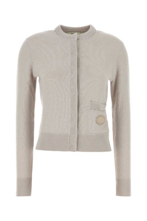 100% Cashmere Cardigan — Gray