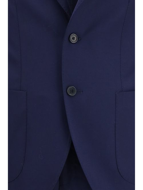 Stretch Virgin Wool Suit — Navy