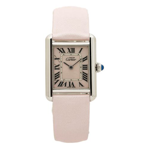 Tank Quartz Pink Dial Ladies Watch 2416