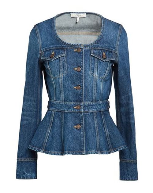Chloé Woman Denim outerwear Blue Size 2 Cotton