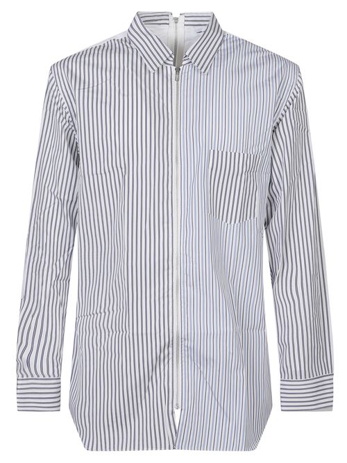White Regular Stripes Shirt