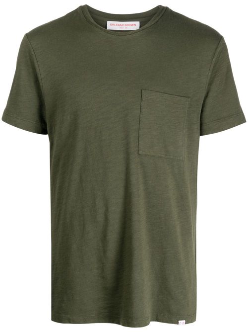 Chest-pocket cotton T-shirt - Green