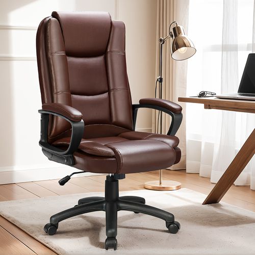 TEMU Home Office Desk Chair, 400lbs Big And Tall Managerial Executive Chair, High Back Computer Chair Gaming Chair, Ergonomic Adjustable Height Faux