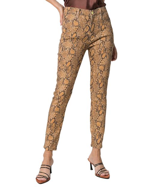FRAME Denim Le High Skinny Crop Python Jean