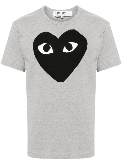 Grey Heart Print T-shirt