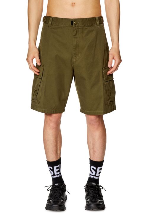 Twill cargo shorts in organic cotton - Shorts - Man - Green