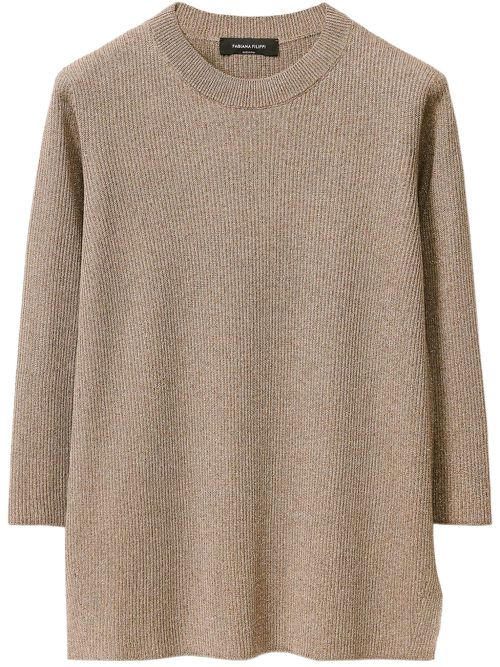 - Cotton Blend Crewneck Sweater