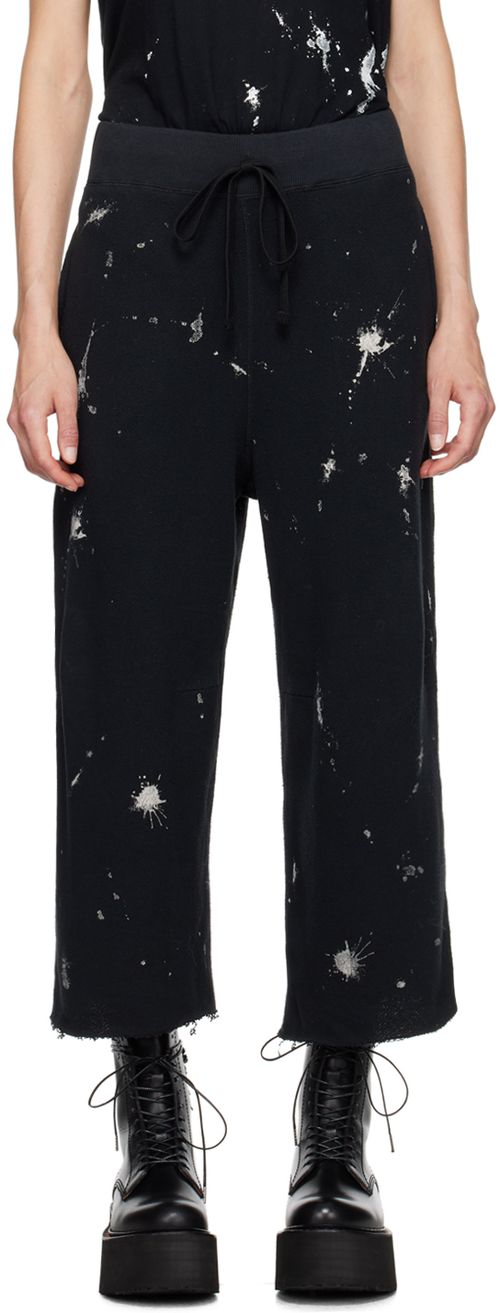 R13 Black Articulated Knee Sweatpants