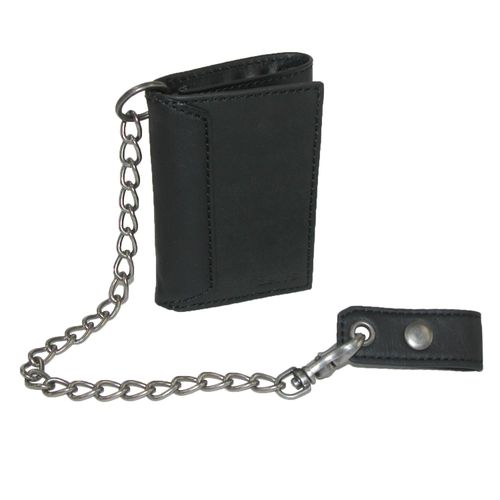 Levis Men's Leather Trifold Chain Wallet - Black one