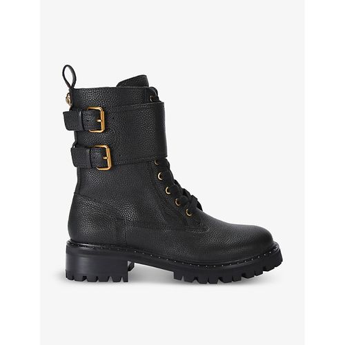 KURT GEIGER LONDON Viper Hiker Brand-Tab Leather Ankle Boots KURT GEIGER LONDON - Viper Hiker brand-tab leather ankle  main image 2