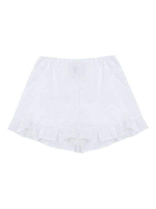 Cha Cha ruffled hem shorts set - White