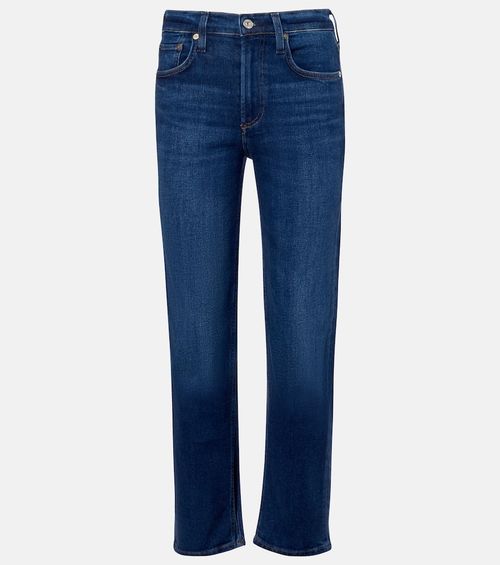 Delfina low-rise straight-leg jeans