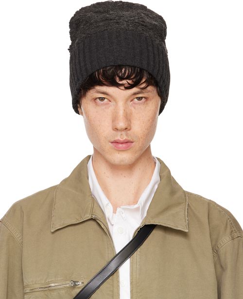 MM6 Maison Margiela Gray Acrylic & Virgin Wool Beanie