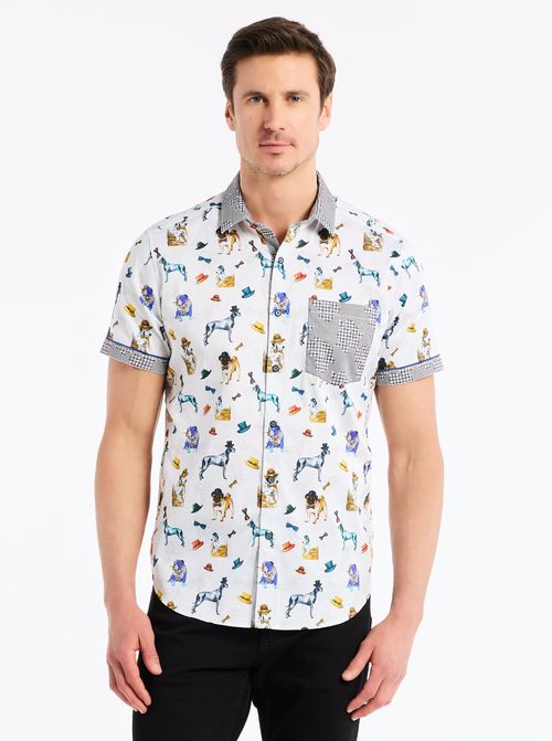 Robert Graham Robert Graham Dog Show Short Sleeve Button Down Shirt