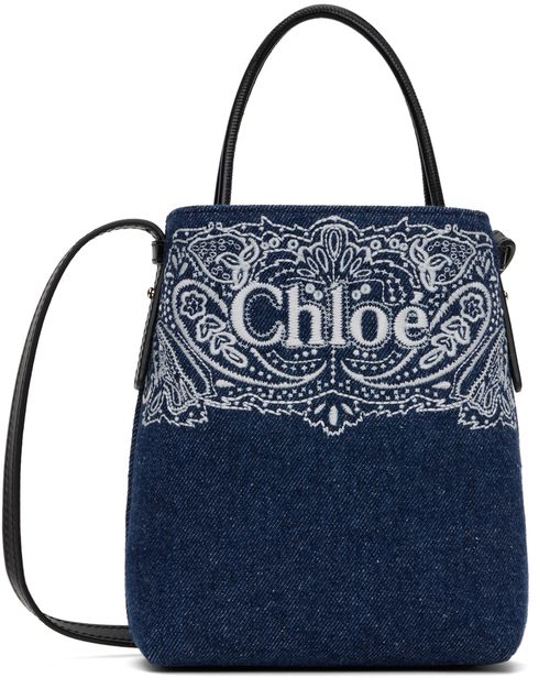 Chloé Blue Micro Sense Denim Tote