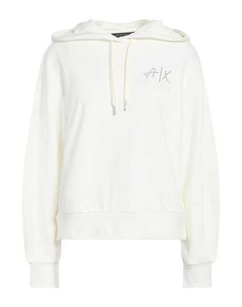 Woman Sweatshirt White Size M Cotton, Elastane