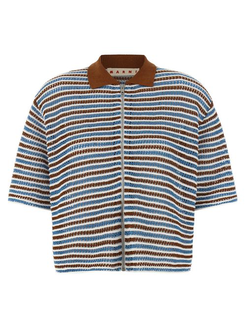 Striped Crochet Cardigan