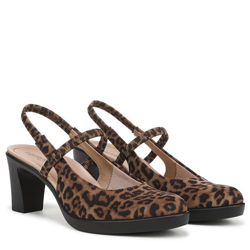 Stride Evoke Slingback Pump Shoes Brown Multi Fabric