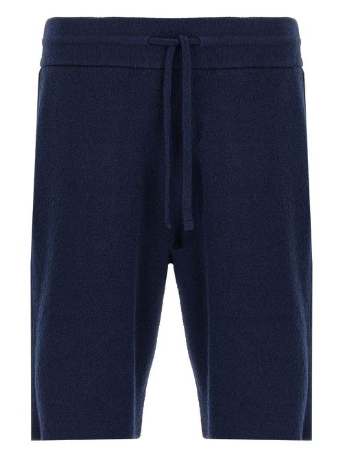 Drawstring spongy shorts - Blue