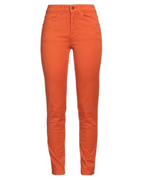 Woman Pants Orange Size 4 Cotton, Elastane