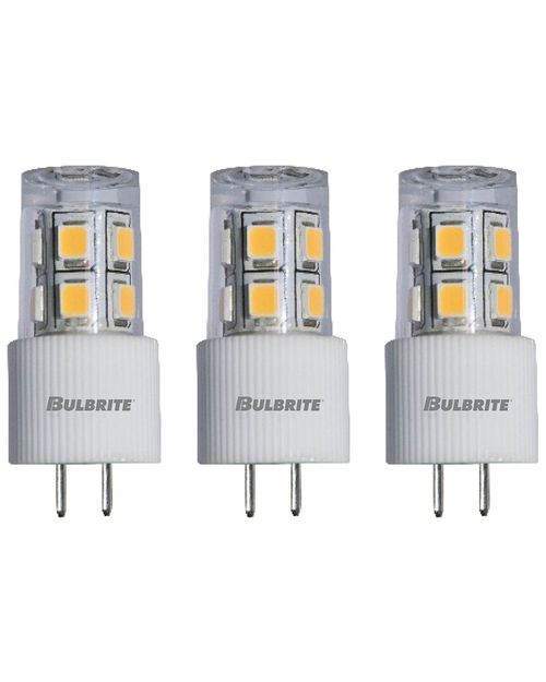 Pack Of 3- 2W LED Mini Light Bulb, Low Voltage Bi-Pin Base (G4)Light Bulb