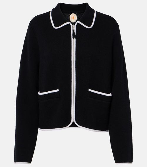 Wool and cashmere zip-up sweater