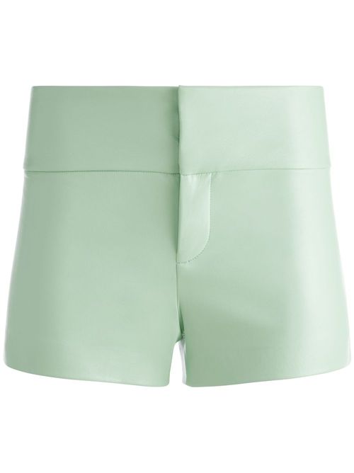 Olivia faux-leather shorts - Green