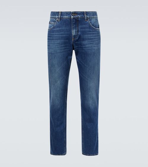 Faded straight jeans