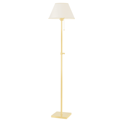 Aged Brass One Light Floor Lamp from the Leeds Collection