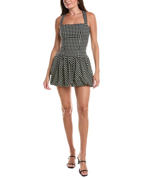 Drop Waist Bubble Hem Mini Dress