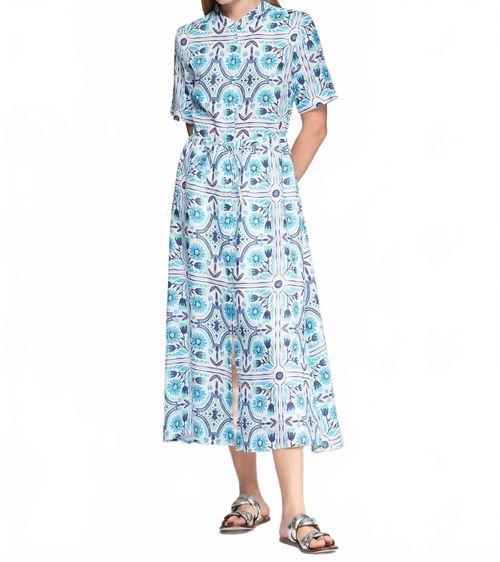 Aroa Midi Dress In Blue