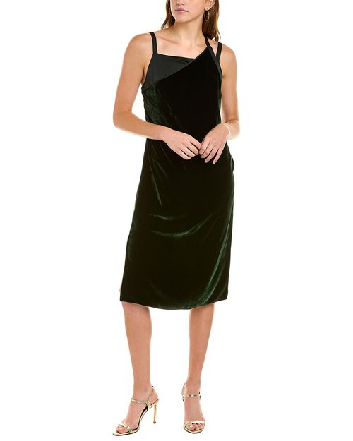 Velvet Silk-Blend Slip Dress