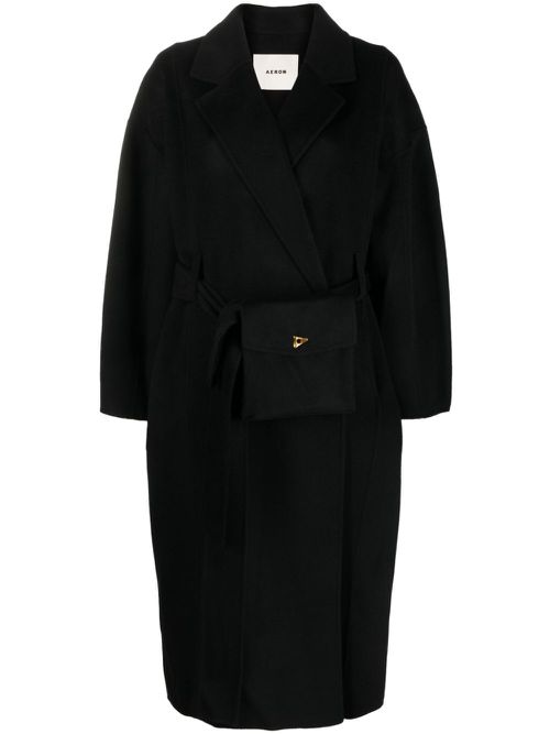 Hutton belted coat - Black