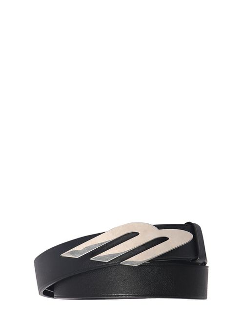 3.5cm 3b logo leather belt