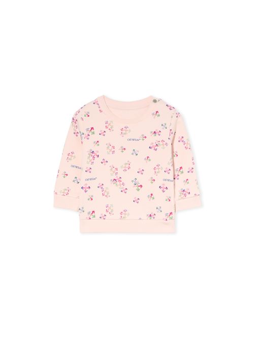Aop Arrow Crewneck Logo Sweatshirt - Kids Girl's Clothing Soft Pink