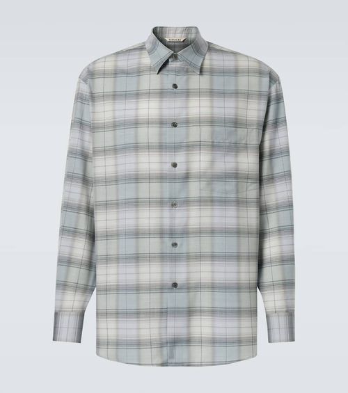Checked wool shirt