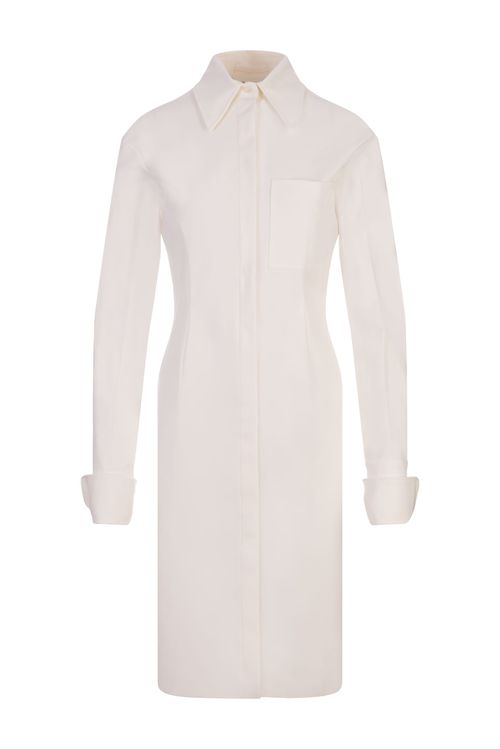 White Felino Shirt Dress