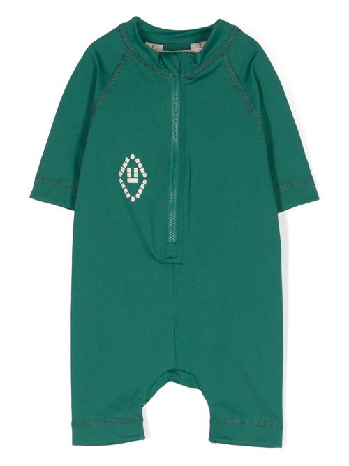 Caterpillar logo-print float suit - 188_CD GREEN THE ANIMALS