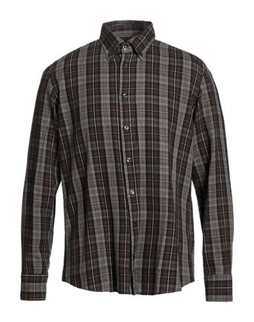 Man Shirt Brown Size 16 Cotton