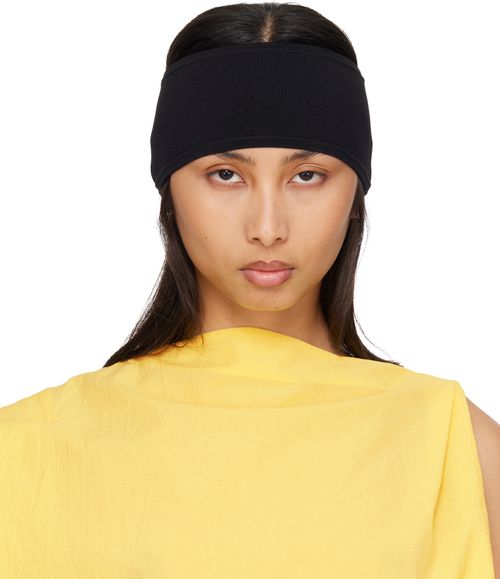 Black Compact Knit Headband