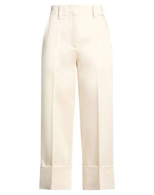 Woman Pants Cream Size 6 Acetate, Viscose