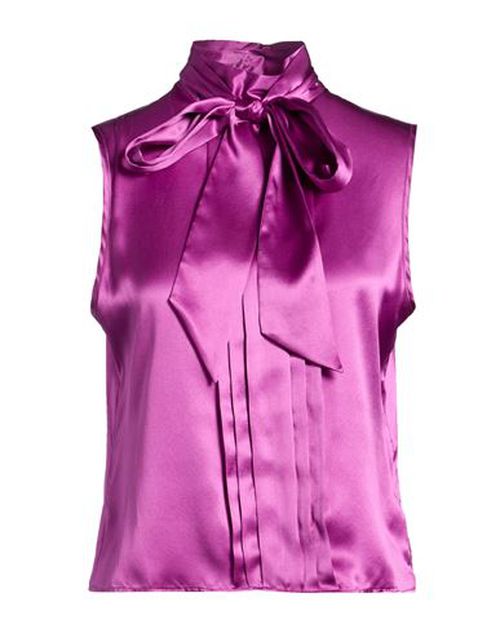 Woman Top Purple Size 6 Silk