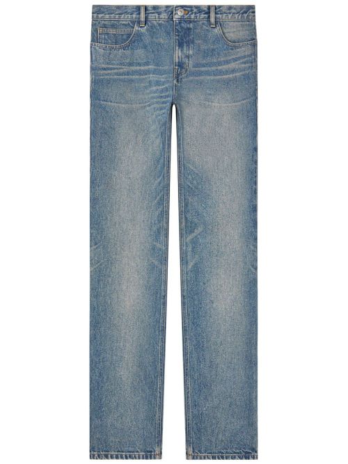 Low-rise straight-leg jeans - Blue