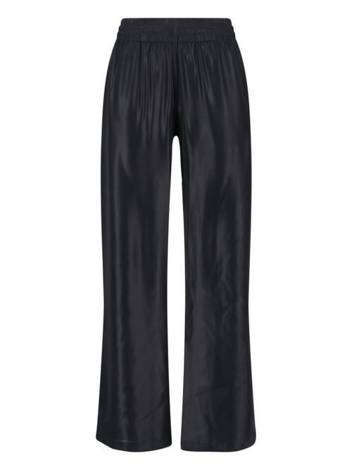 -Style High-Waist Tapered Trousers in 100% Polyester