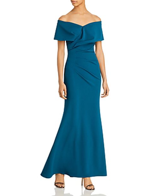 Off The Shoulder Cuff Wrap Gown - 100% Exclusive