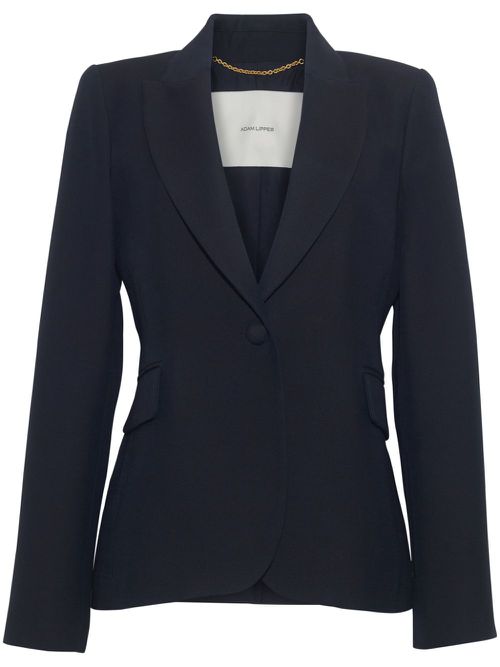 Single-breasted tuxedo blazer - Black