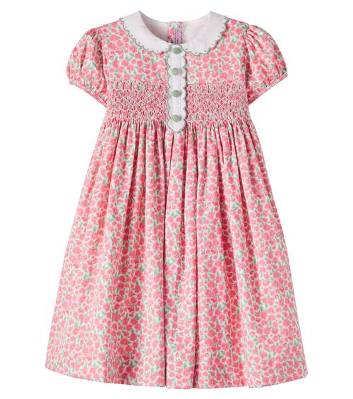 Coco smocked cotton poplin dress
