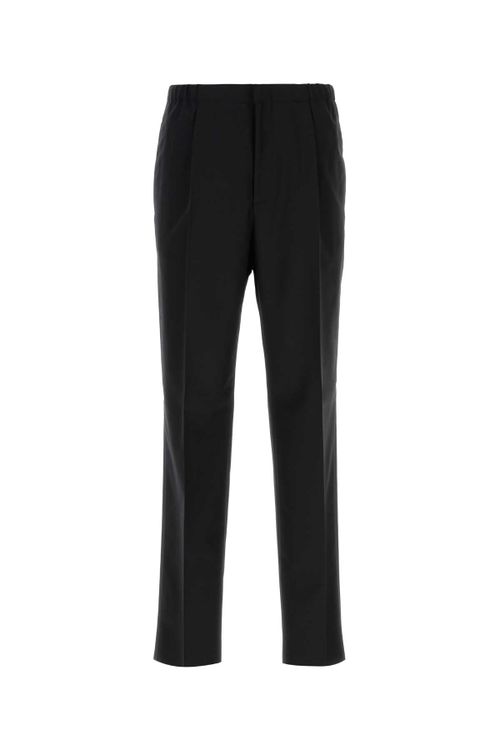 Wool Trousers — Black